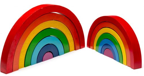 Best Years Large Wooden Rainbow Stacking Toy