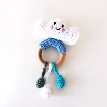 Pebblechild Cloud Wooden Teether Ring