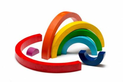 Best Years Wooden Rainbow Stacking Toy - Traditional Colours 1