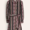 Boden Mini Shirt Dress Black Diamond Rose